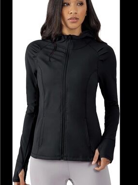 Yogalicious Black Hooded Zip Jacket